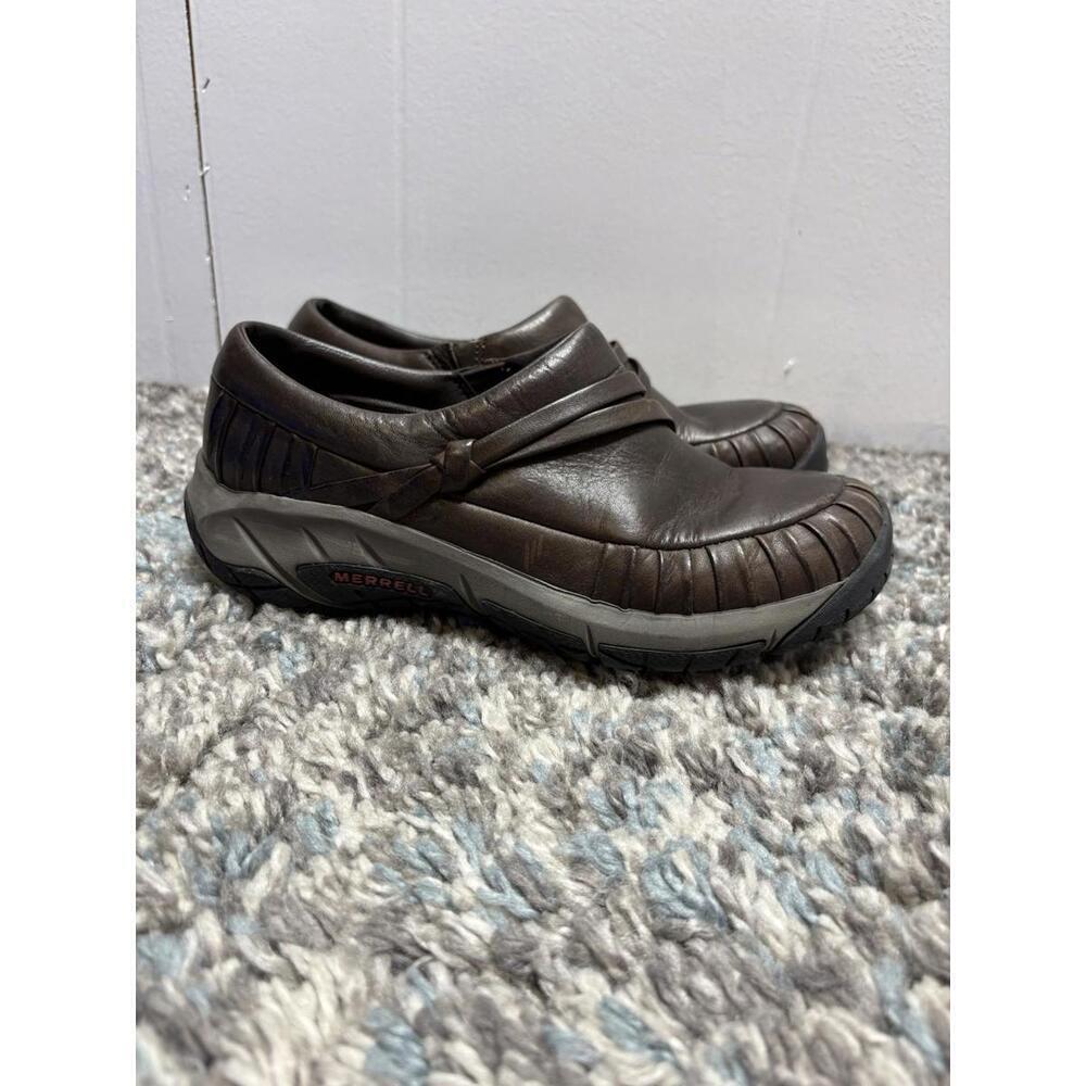 Merrell Shoes Womens 6 Encore Pleat Slip On Casual Comfort Chocolate Brown